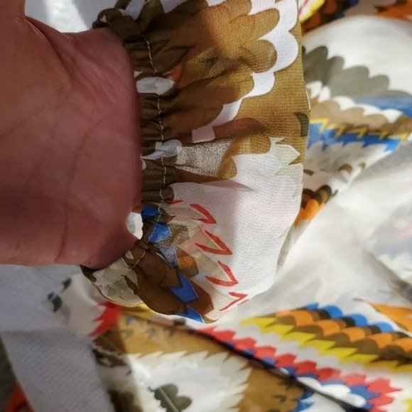 Umgee lacy boho sheer top L - Picture 6 of 11